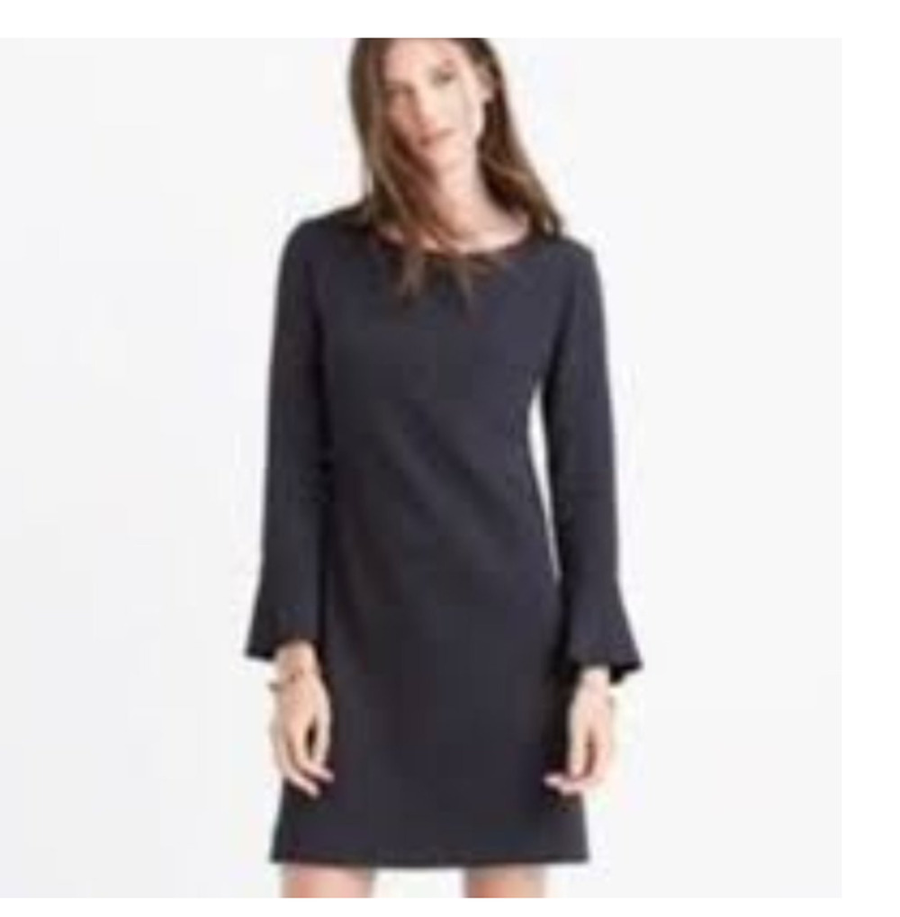 Madewell F4968 Bell Sleeve Mini Dress Women's Medium Charcoal Gray Knit NEW